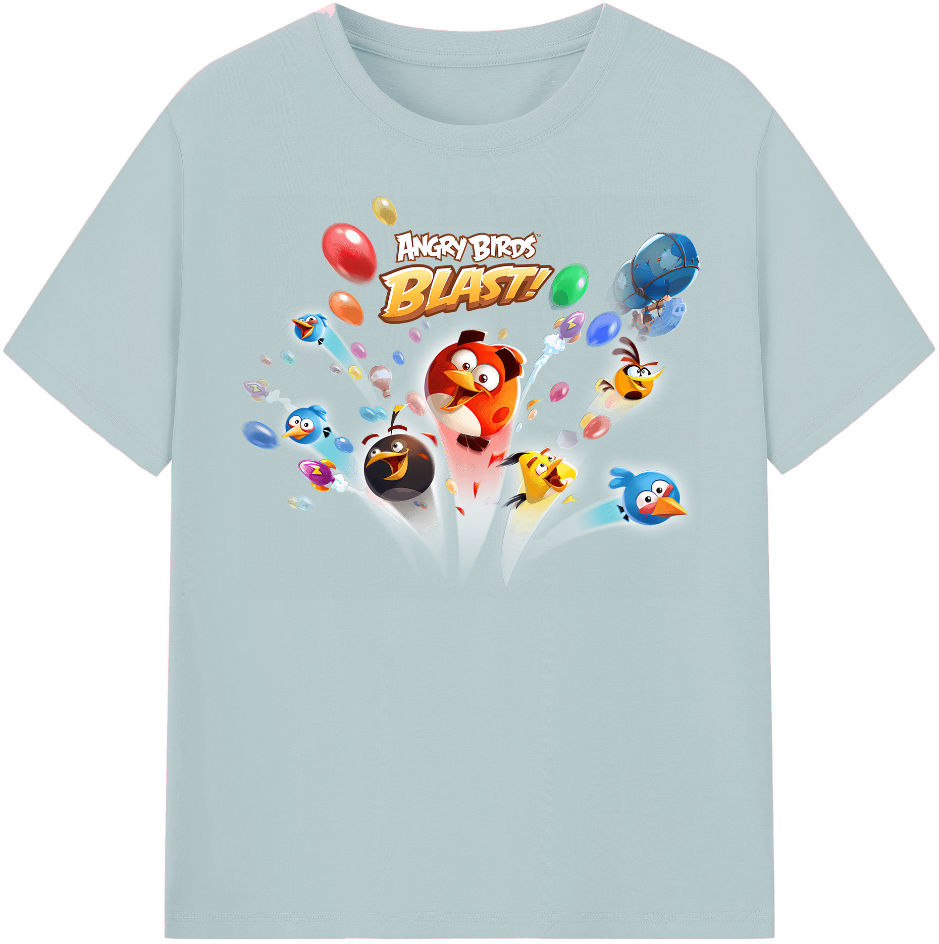 （画像用） Angry Birds アングリーバード 綿100％半袖Tシャツ（フロントプリント）